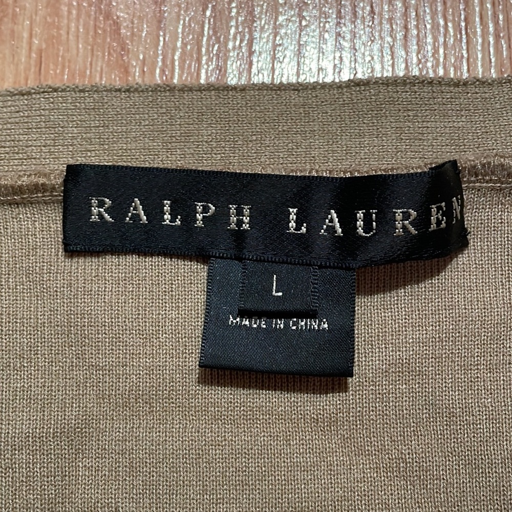 Ralph Lauren, size Large, light brown sweater - Picture 2 of 3